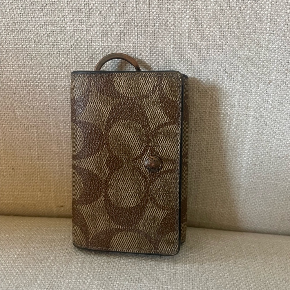 Coach Monogram Key Holder Wallet